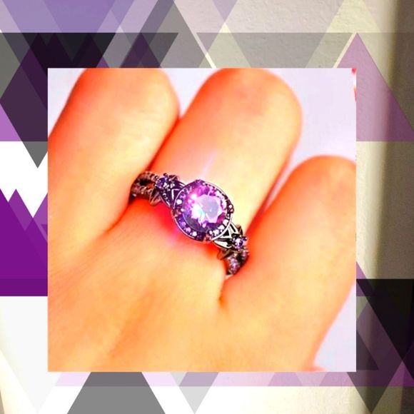 Women's Mystic Rainbow Fire Topaz / Black Gold Band Jewelry - Picture 3 of 6